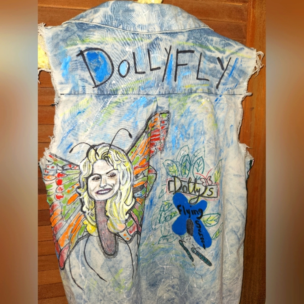 Dolly Parton themed button down shirt